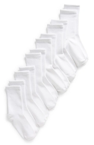 Shop Capelli New York Kids' 6-pack Crew Socks In White