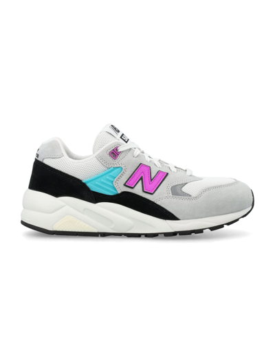 Shop New Balance 580 Low Top Sneakers In Light Grey/pink