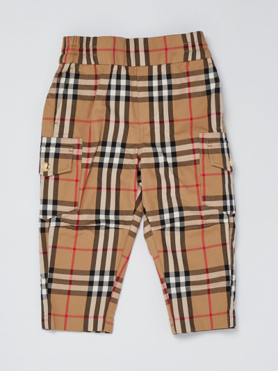 Shop Burberry Gordon Trousers Trousers In Check Beige