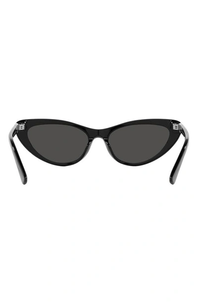 Shop Polo Ralph Lauren 54mm Cat Eye Sunglasses In Shiny Black