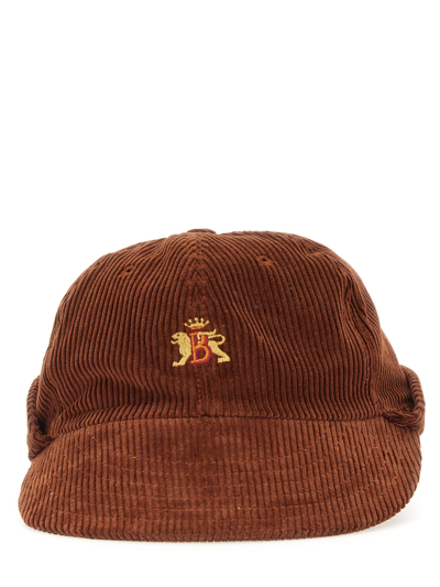 Shop Baracuta Hat With Logo In Marrone