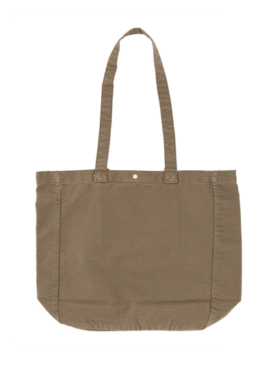 Shop Carhartt Tote Bag With Logo In Beige