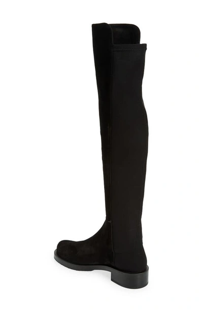 Stuart Weitzman Reddy 5050 Suede Over-the-knee Boot In Black Sport Suede