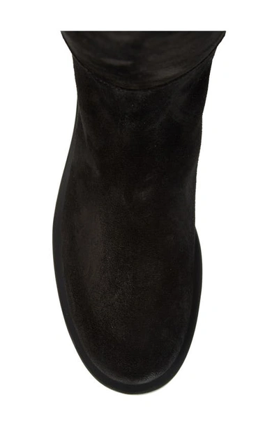Stuart Weitzman Reddy 5050 Suede Over-the-knee Boot In Black Sport Suede