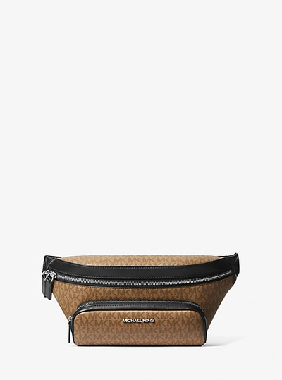 Shop Michael Kors Cooper Logo Belt Bag In Natural