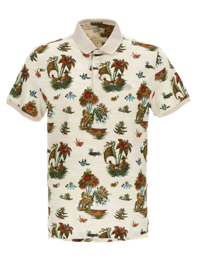 Shop Etro Graphic Printed Short Sleeved Polo Shirt In Multi