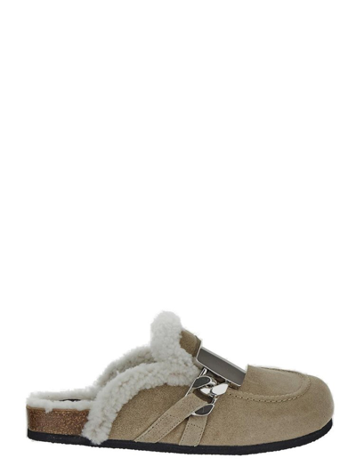 Shop Jw Anderson Rounded Toe Slip In Beige