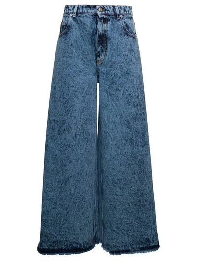 Shop Marni Trousers In Blu