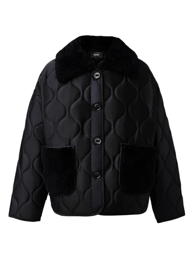 Shop Mackage Women's Kenzy Quilted Jacket In Black