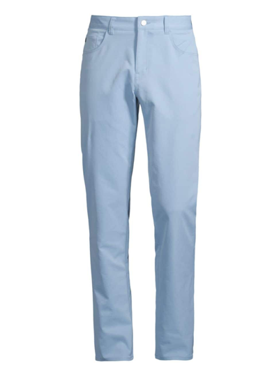 Shop Peter Millar Men's Crown Crafted Blade Performance 5-pocket Ankle Pants In Lakeside