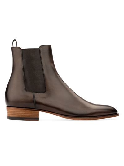 Shop To Boot New York Men's Myles Leather Chelsea Boots In Crust Marrone