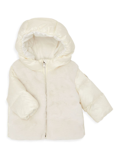 Shop Moncler Baby Girl's & Little Girl's Natas Hooded Down Jacket In White