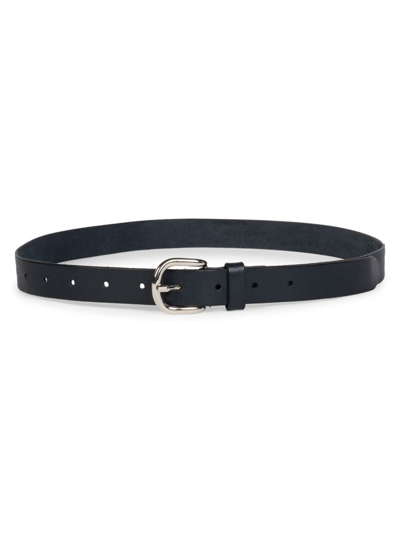 Shop Isabel Marant Women's Zap Leather Belt In Black