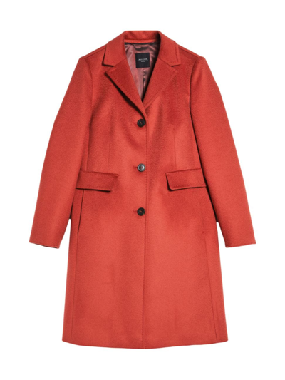 Shop Weekend Max Mara Women's Wool Button-front Coat In Red