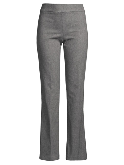 Shop Avenue Montaigne Women's Becca Stretch-flannel Boot-cut Pants In Grey
