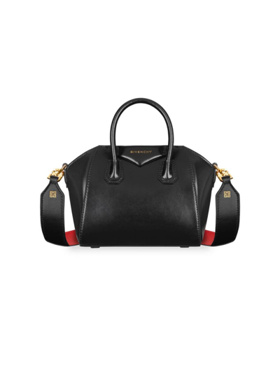 Shop Givenchy Women's Antigona Toy Op Handle Bag In Box Leather In Black