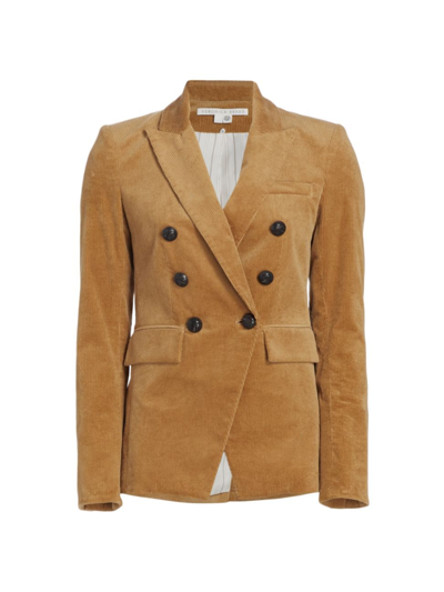 Shop Veronica Beard Women's Miller Dickey Corduroy Cotton-blend Jacket In Khaki