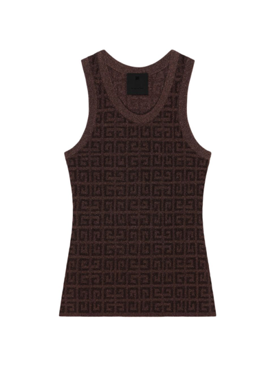 Shop Givenchy Women's Tank Top In 4g Jacquard In Brown