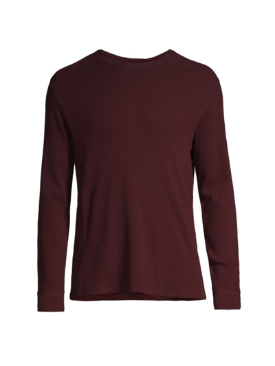 Shop Vince Men's Thermal Crewneck Sweatshirt In Pinot Vino