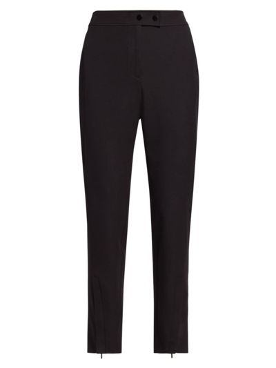 Shop Elie Tahari Women's Zip-hem Slim-leg Pants In Noir