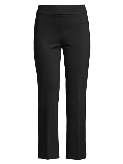 Shop Avenue Montaigne Women's Leo Stretch Crop Flare Pants In Black