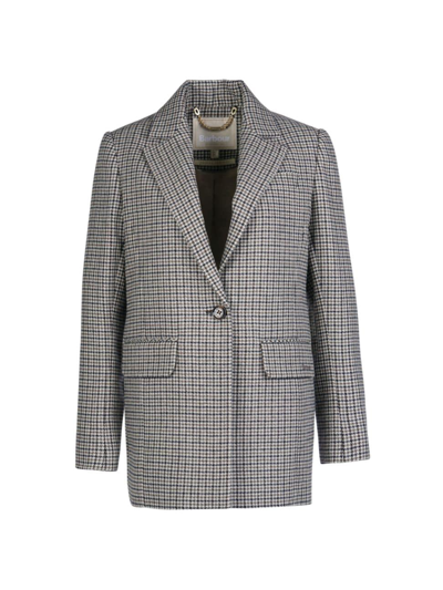 Shop Barbour Women's Patrisse Houndstooth Wool-blend Jacket In Light Fawn
