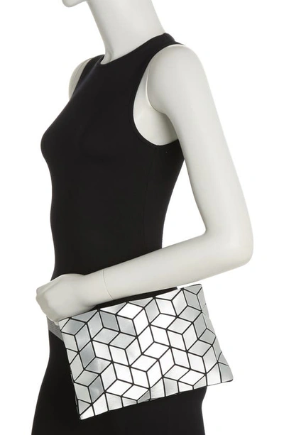 Shop Patrizia Luca Slanted Square Convertible Belt Bag In Matte Silver