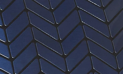 Patrizia Luca Chevron Convertible Clutch In Shiny Navy