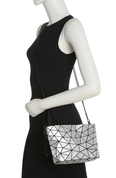 Shop Patrizia Luca Slanted Square Convertible Clutch In Matte Silver