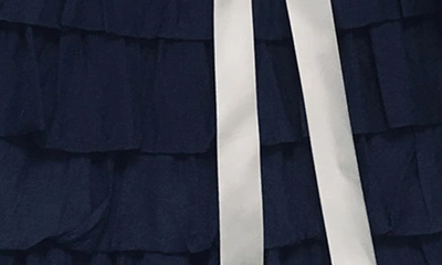 Shop Joe-ella Kids' Organza Tiered Dress In Navy