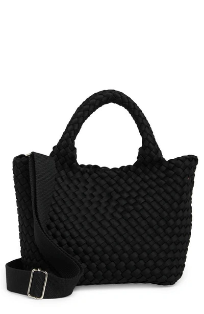 Shop Bcbg Small Neoprene Woven Tote Bag In Black