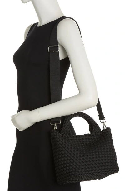 Shop Bcbg Small Neoprene Woven Tote Bag In Black