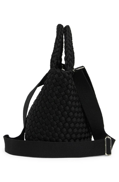 Shop Bcbg Small Neoprene Woven Tote Bag In Black