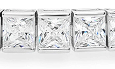 Shop Queen Jewels Princess Cut Cubic Zirconia Tennis Bracelet In Silver