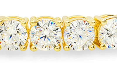 Shop Queen Jewels Round Cut Cubic Zirconia Tennis Bracelet In Gold