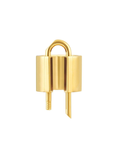 Shop Givenchy Women's U Lock Ring In Metal In Golden Yellow