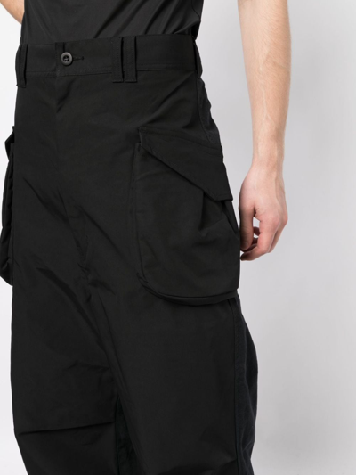 Shop Junya Watanabe Wide-leg Tailored Trousers In Black