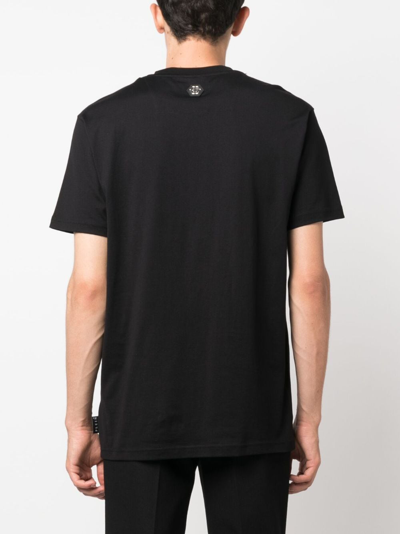 Shop Philipp Plein Ss Snake Round-neck T-shirt In Black