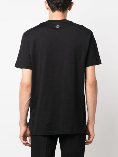 Philipp Plein Ss Snake Round-neck T-shirt In Black