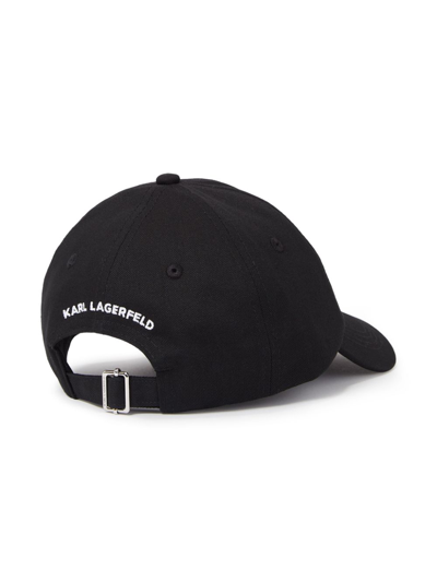 Shop Karl Lagerfeld K/ikonik 2.0 Choupette Cap In Black
