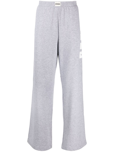 Shop Natasha Zinko Graphic-print Track Trousers In Grey