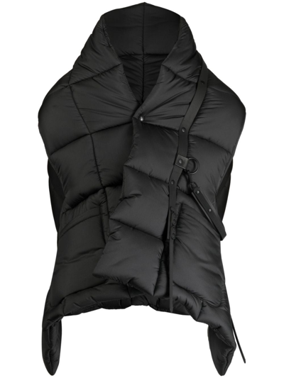 Shop Junya Watanabe Cropped Padded Gilet In Black