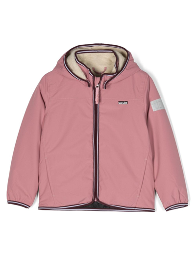 Shop Molo Long-sleeve Hooded Jacket In Pink