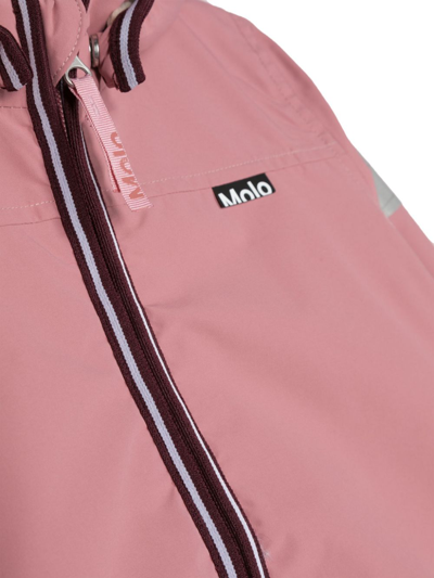 Shop Molo Long-sleeve Hooded Jacket In Pink