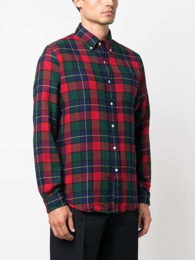 Shop Polo Ralph Lauren Plaid-patterned Cotton Shirt In Red