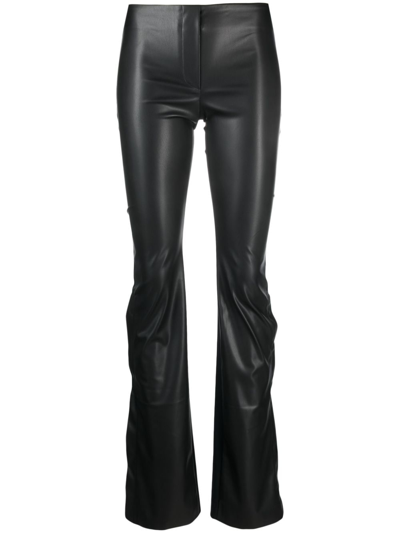 Shop Coperni Panelled-design Flared Trousers In Black