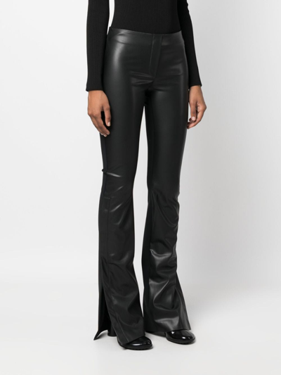 Shop Coperni Panelled-design Flared Trousers In Black