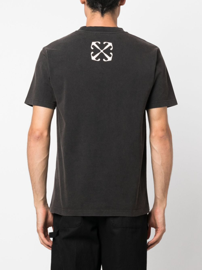 Shop Off-white Bacchus-print Cotton T-shirt In Black