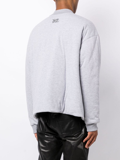 Natasha Zinko Bunny-appliqué Bomber Jacket In Grey