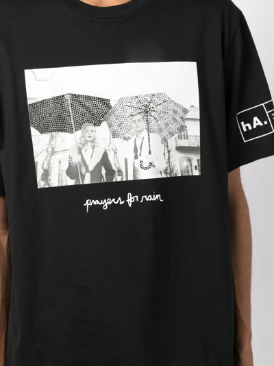 Haculla Prayers For Rain Cotton T-shirt In Black